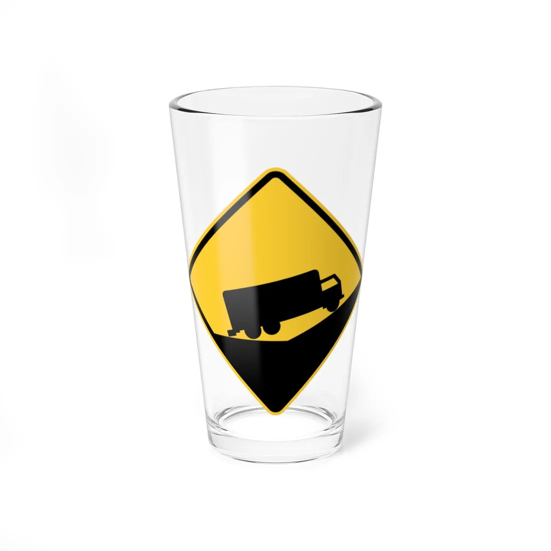 PBOT Road sign W2540 (Oregon) (Road Sign) Pint Glass 16oz - Go Mug Yourself