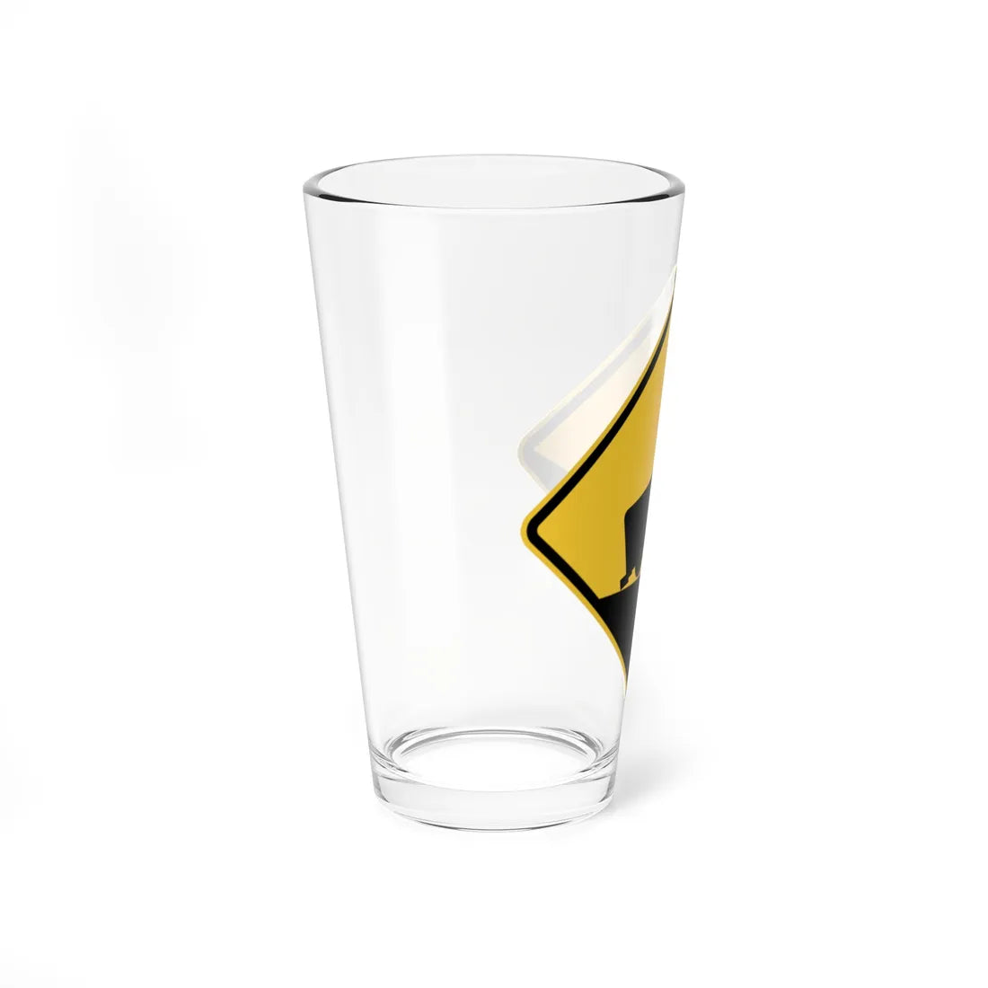 PBOT Road sign W2540 (Oregon) (Road Sign) Pint Glass 16oz - Go Mug Yourself