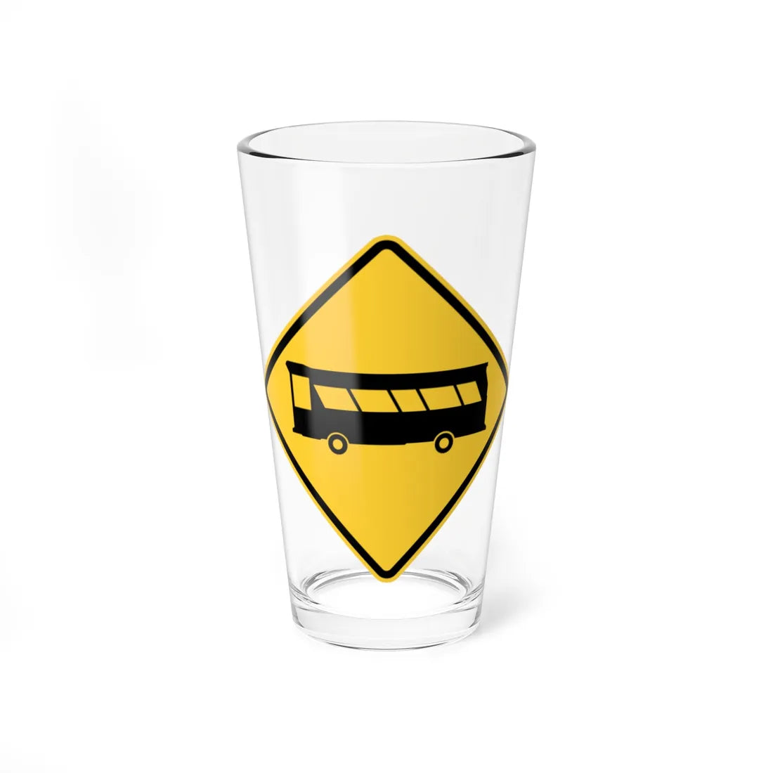PBOT Road sign W3040 (Oregon) (Road Sign) Pint Glass 16oz 16oz - Go Mug Yourself