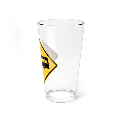 PBOT Road sign W3040 (Oregon) (Road Sign) Pint Glass 16oz - Go Mug Yourself