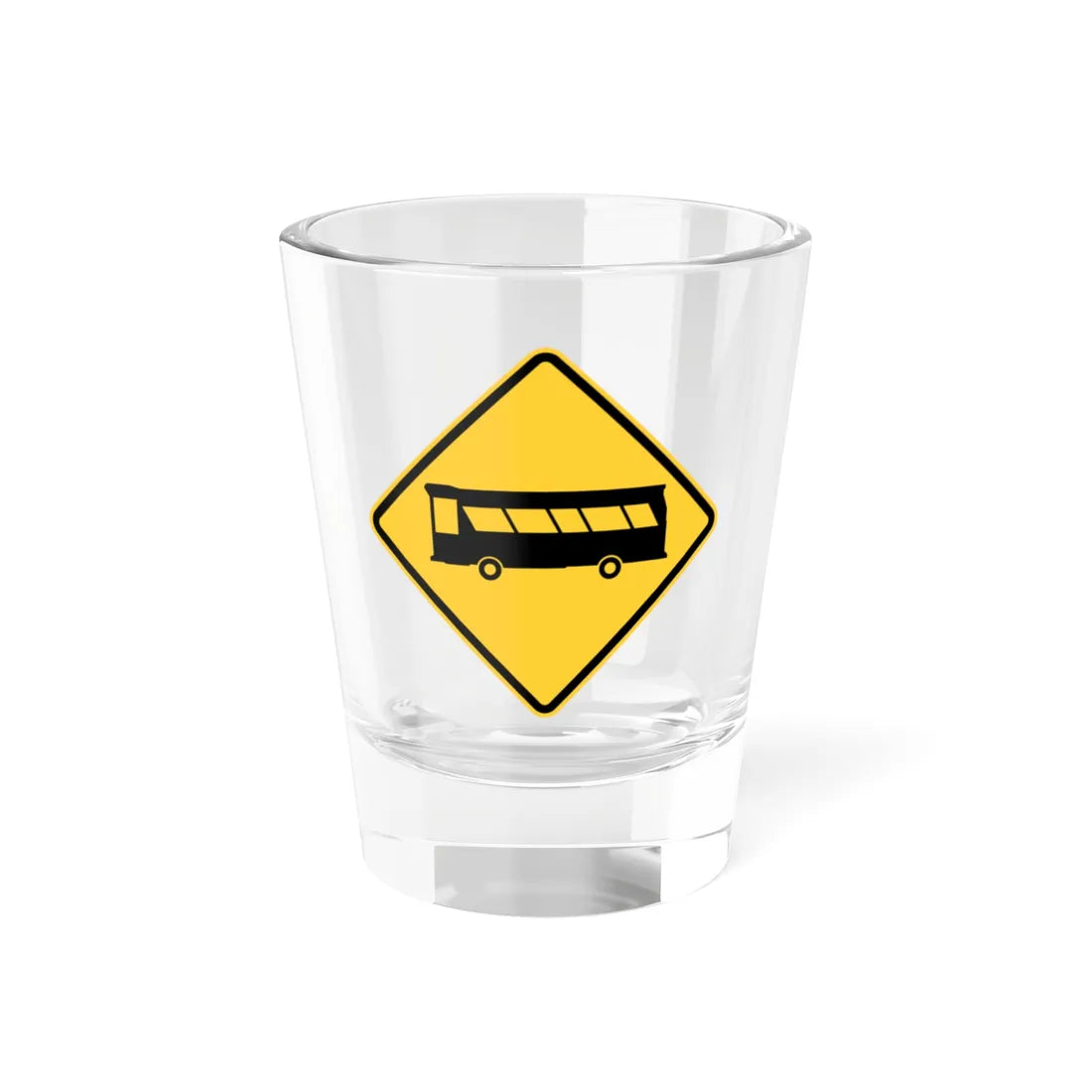 PBOT Road sign W3040 (Oregon) (Road Sign) Shot Glass 1.5oz 1.5oz - Go Mug Yourself