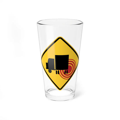 PBOT Road sign W3110 (Oregon) (Road Sign) Pint Glass 16oz 16oz - Go Mug Yourself