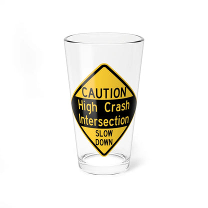 PBOT Road sign W3500 (Oregon) (Road Sign) Pint Glass 16oz 16oz - Go Mug Yourself