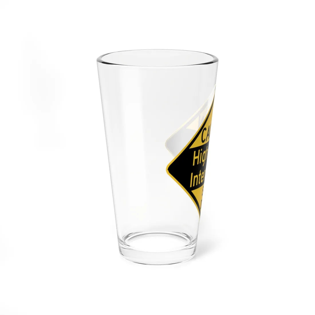 PBOT Road sign W3500 (Oregon) (Road Sign) Pint Glass 16oz - Go Mug Yourself