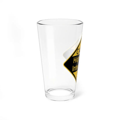 PBOT Road sign W3500 (Oregon) (Road Sign) Pint Glass 16oz - Go Mug Yourself