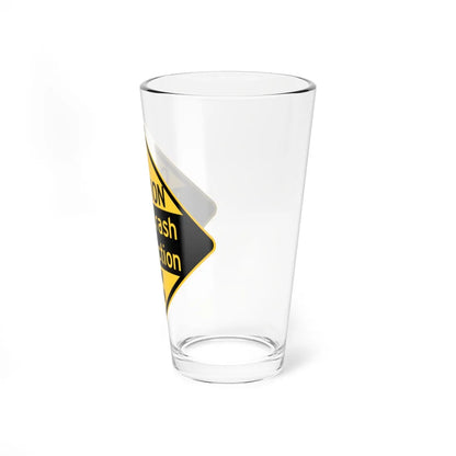 PBOT Road sign W3500 (Oregon) (Road Sign) Pint Glass 16oz - Go Mug Yourself