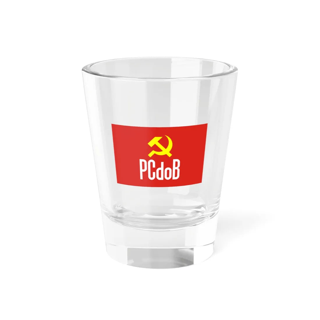 PCdoB flag (Brazil) Shot Glass 1.5oz 1.5oz - Go Mug Yourself