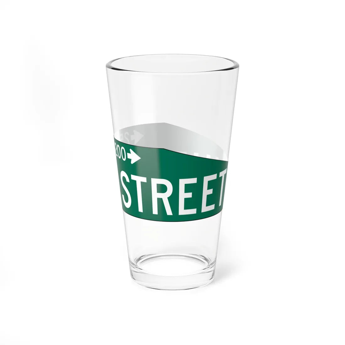PDOT HUDSON STREET Sign (Pennsylvania) (Road Sign) Pint Glass 16oz - Go Mug Yourself