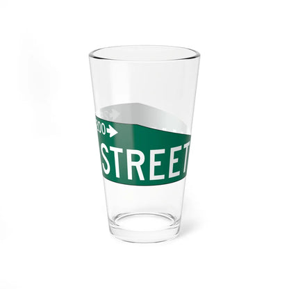 PDOT HUDSON STREET Sign (Pennsylvania) (Road Sign) Pint Glass 16oz - Go Mug Yourself