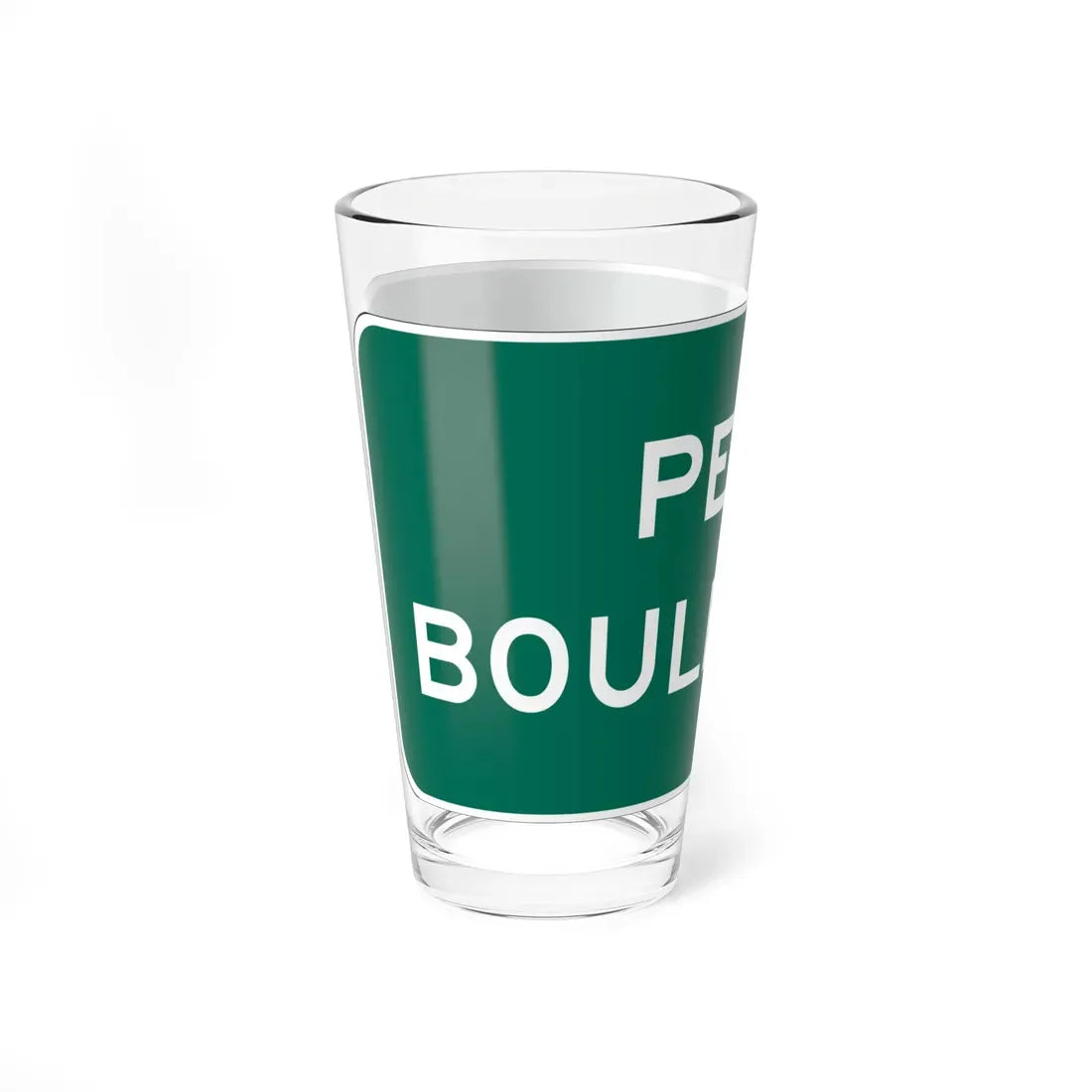 Peña Boulevard (Colorado) (Road Sign) Pint Glass 16oz - Go Mug Yourself