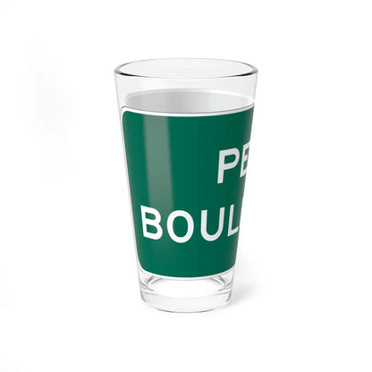 Peña Boulevard (Colorado) (Road Sign) Pint Glass 16oz - Go Mug Yourself