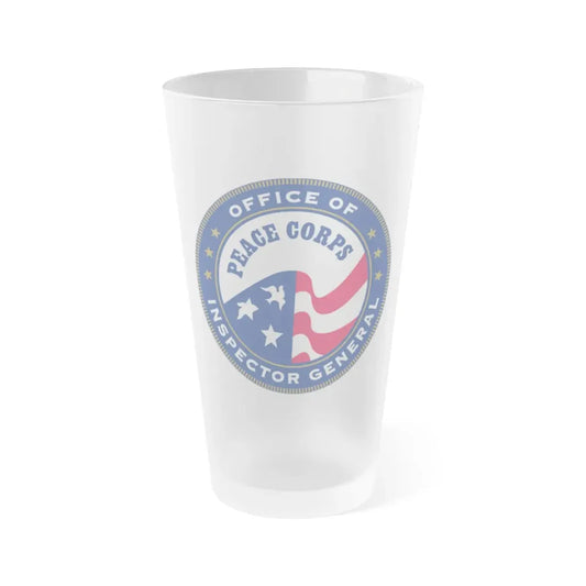 Peace Corps Office of Inspector General - Frosted Pint Glass 16oz 16oz Frosted - Go Mug Yourself