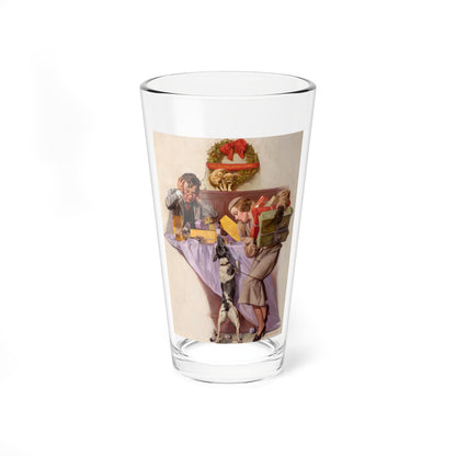 Peace on Earth, Good Will to Men (Magazine Illustration) Pint Glass 16oz-16oz-Go Mug Yourself