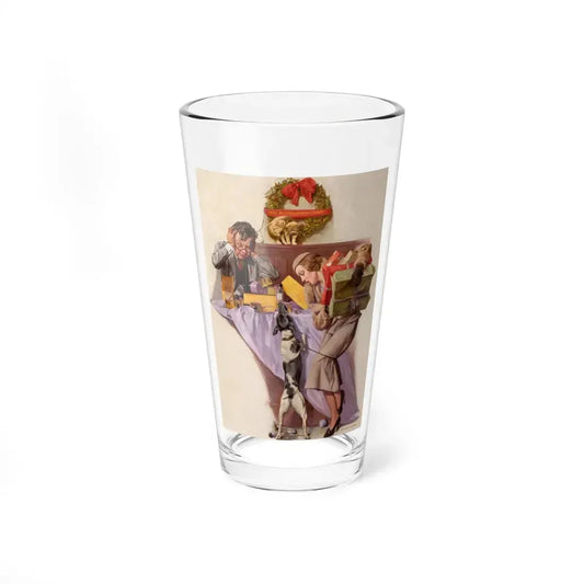 Peace on Earth, Good Will to Men (Magazine Illustration) Pint Glass 16oz 16oz - Go Mug Yourself