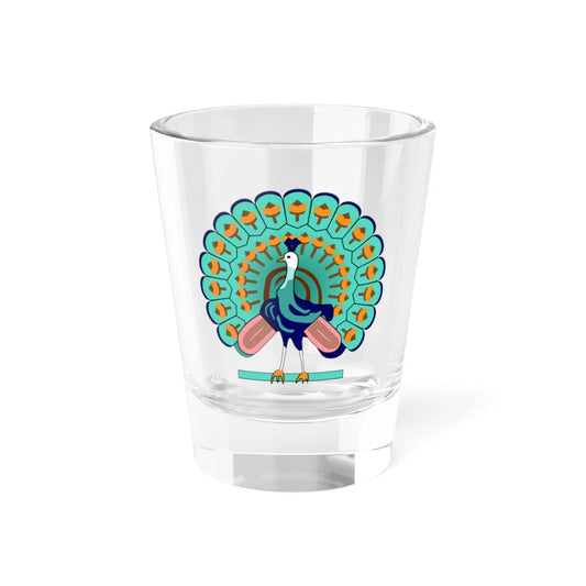 Peacock symbol Burma (Myanmar) (Coat of Arms) Shot Glass 1.5oz 1.5oz - Go Mug Yourself