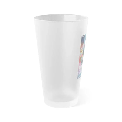 PECADOR THE BLACK MASKED MAN VS PROFESSOR LOCO AND THE INVASION FROM ANOTHER GALAXY Movie Poster - Frosted Pint Glass 16oz - Go Mug Yourself