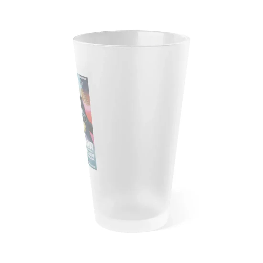PECADOR THE BLACK MASKED MAN VS PROFESSOR LOCO AND THE INVASION FROM ANOTHER GALAXY Movie Poster - Frosted Pint Glass 16oz - Go Mug Yourself