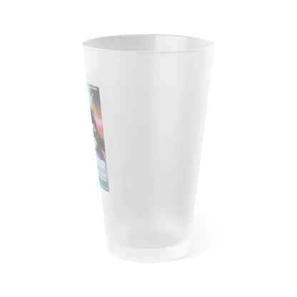 PECADOR THE BLACK MASKED MAN VS PROFESSOR LOCO AND THE INVASION FROM ANOTHER GALAXY Movie Poster - Frosted Pint Glass 16oz - Go Mug Yourself