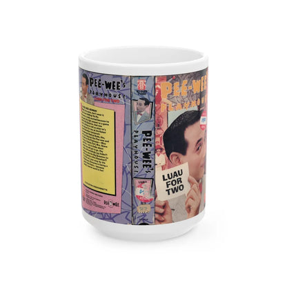 PEE WEES PLAYHOUSE LUAU FOR TWO (VHS COVER) - White Coffee Mug-15oz-Go Mug Yourself