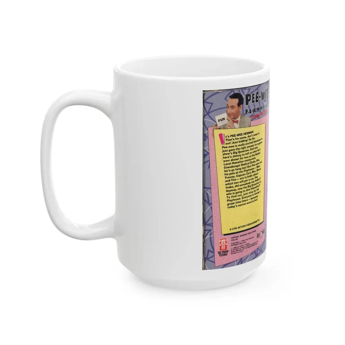 PEE WEES PLAYHOUSE LUAU FOR TWO (VHS COVER) - White Coffee Mug - Go Mug Yourself