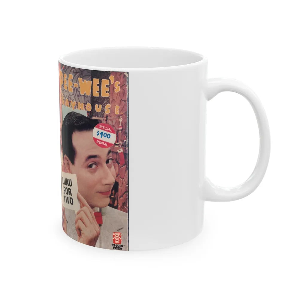 PEE WEES PLAYHOUSE LUAU FOR TWO (VHS COVER) - White Coffee Mug-Go Mug Yourself