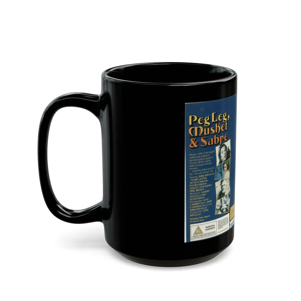 PEG LEG MUSKET AND SABRE (VHS COVER) - Black Coffee Mug-Go Mug Yourself