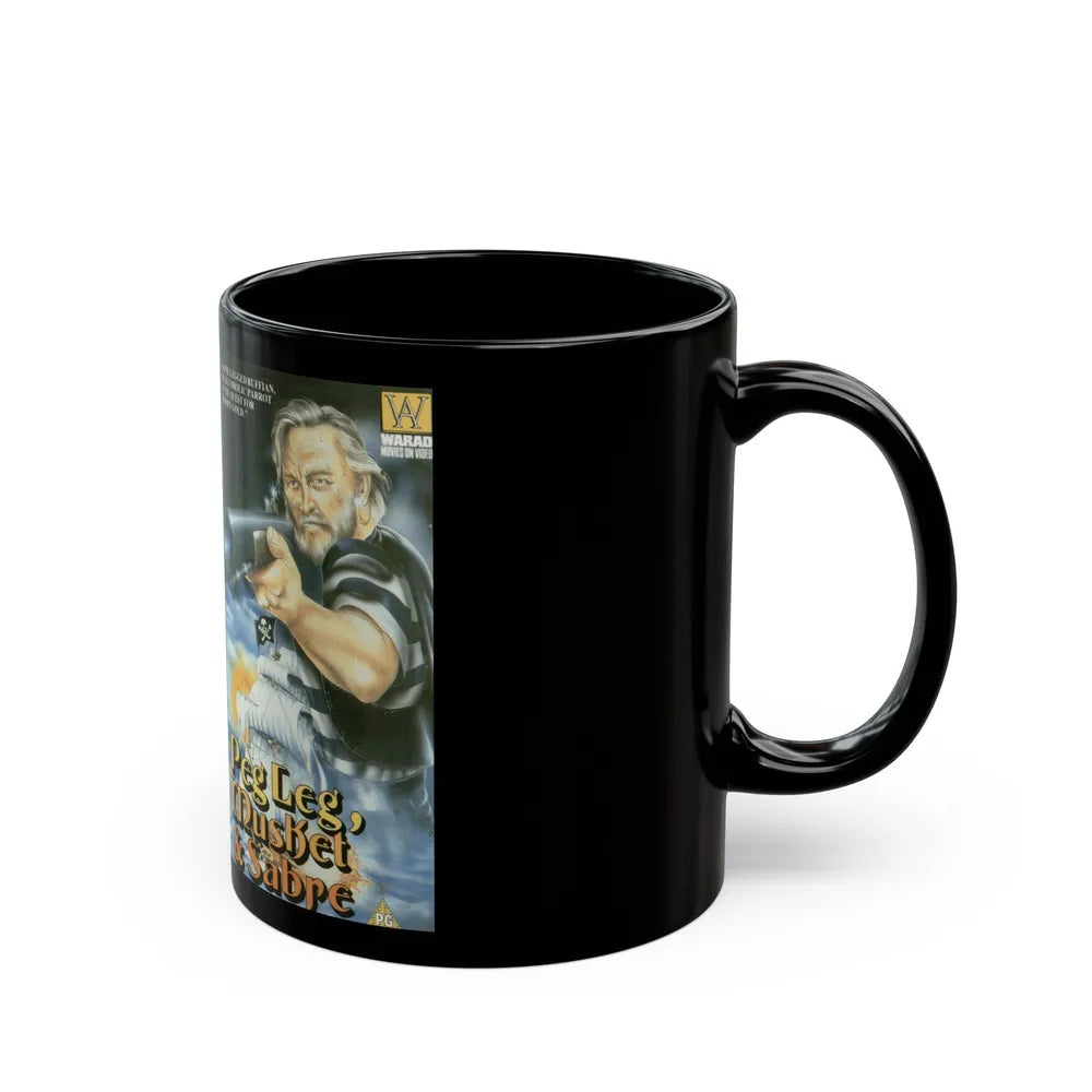 PEG LEG MUSKET AND SABRE (VHS COVER) - Black Coffee Mug-Go Mug Yourself