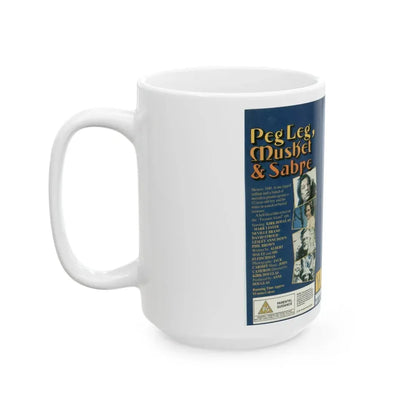PEG LEG MUSKET AND SABRE (VHS COVER) - White Coffee Mug - Go Mug Yourself