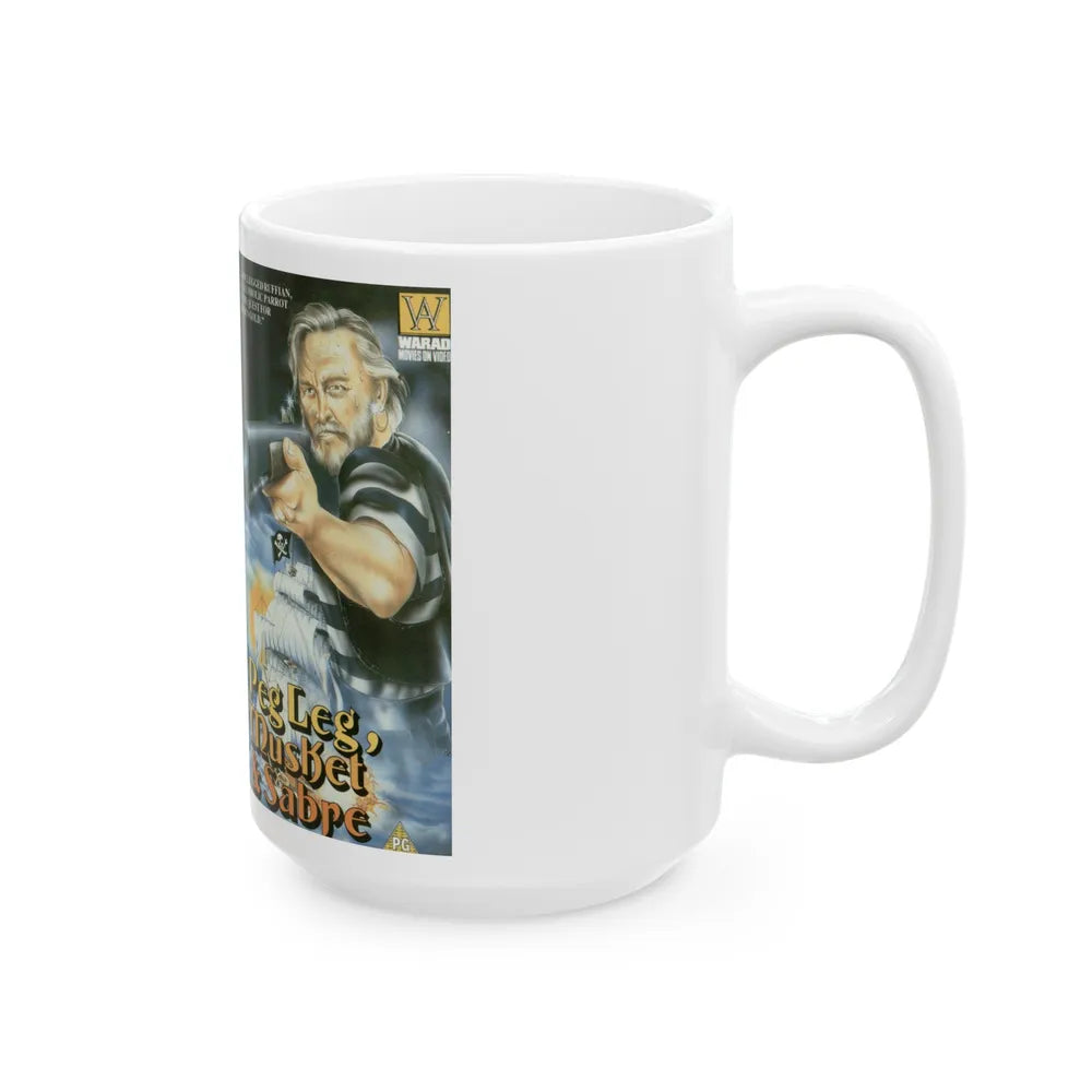 PEG LEG MUSKET AND SABRE (VHS COVER) - White Coffee Mug-Go Mug Yourself