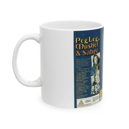 PEG LEG MUSKET AND SABRE (VHS COVER) - White Coffee Mug-Go Mug Yourself