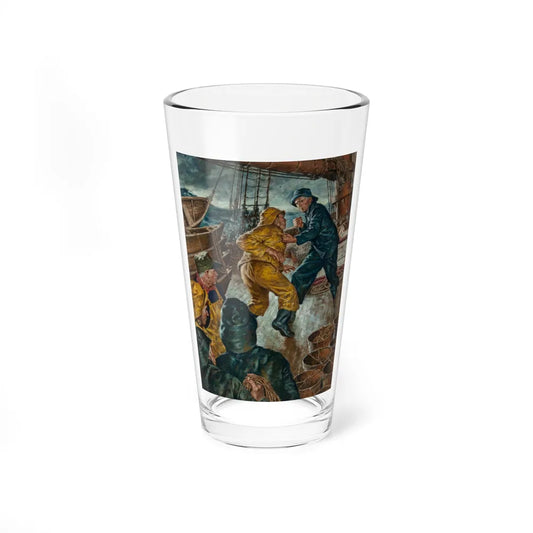 Peg-legged Captain (Magazine Illustration) Pint Glass 16oz-16oz-Go Mug Yourself