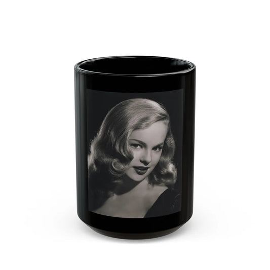 Peggy Cummins #07 (Vintage Female Icon) Black Coffee Mug-15oz-Go Mug Yourself