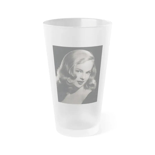 Peggy Cummins #07 (Vintage Female Icon) Frosted Pint Glass 16oz 16oz Frosted - Go Mug Yourself