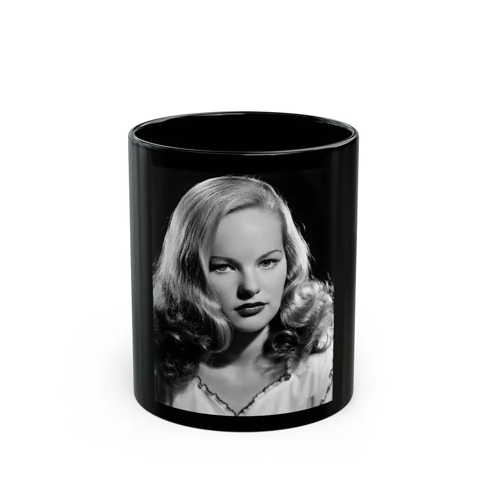 Peggy Cummins #08 (Vintage Female Icon) Black Coffee Mug-11oz-Go Mug Yourself