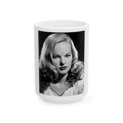 Peggy Cummins #08 (Vintage Female Icon) White Coffee Mug-15oz-Go Mug Yourself