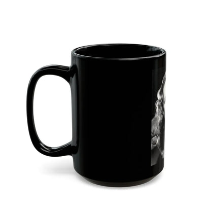 Peggy Cummins #09 (Vintage Female Icon) Black Coffee Mug-Go Mug Yourself