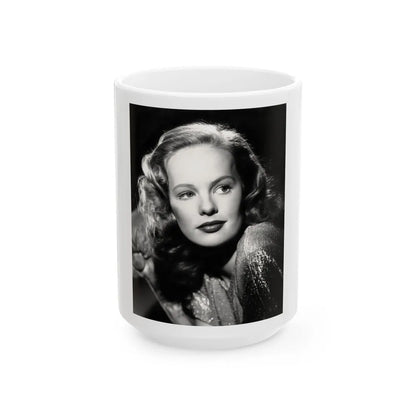 Peggy Cummins #09 (Vintage Female Icon) White Coffee Mug-15oz-Go Mug Yourself