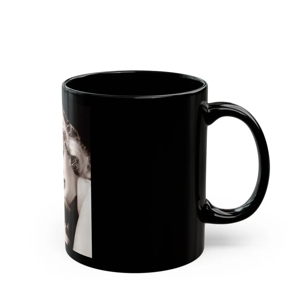 Peggy Cummins #14 (Vintage Female Icon) Black Coffee Mug-Go Mug Yourself