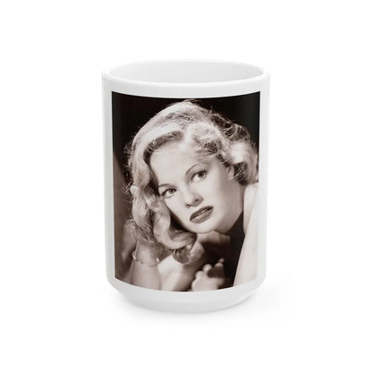 Peggy Cummins #14 (Vintage Female Icon) White Coffee Mug-15oz-Go Mug Yourself