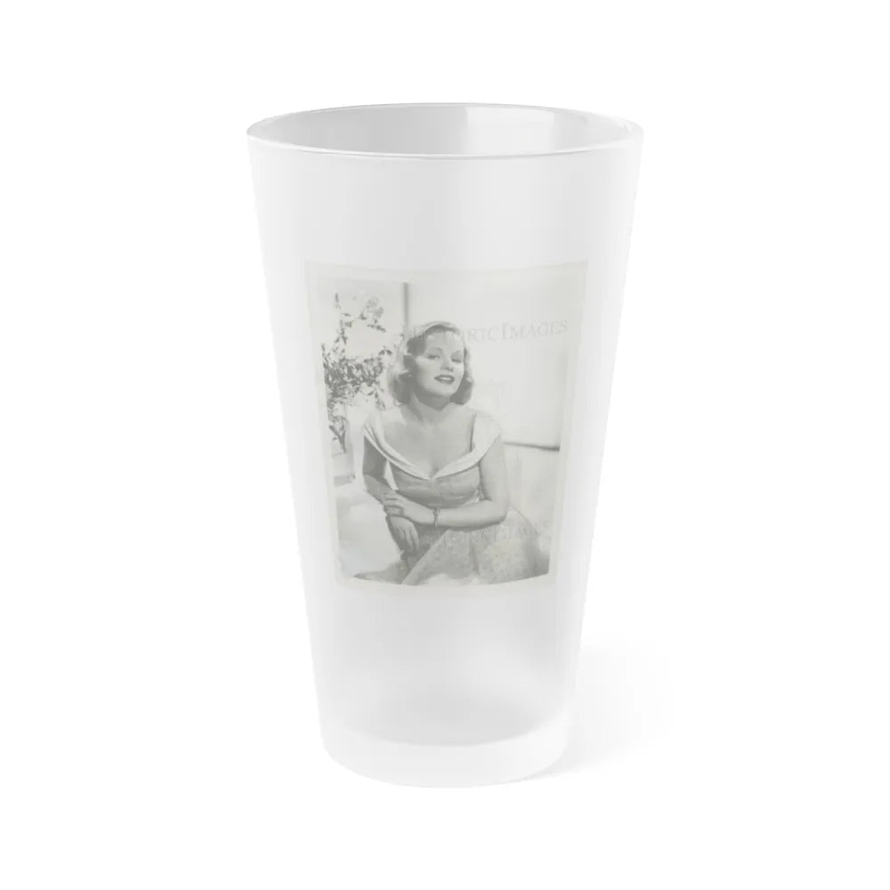 Peggy Cummins #21 (Vintage Female Icon) Frosted Pint Glass 16oz-16oz-Frosted-Go Mug Yourself