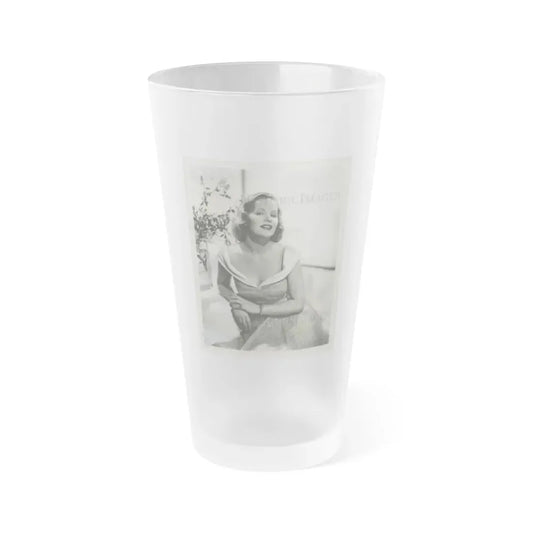 Peggy Cummins #21 (Vintage Female Icon) Frosted Pint Glass 16oz 16oz Frosted - Go Mug Yourself