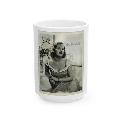 Peggy Cummins #21 (Vintage Female Icon) White Coffee Mug-15oz-Go Mug Yourself