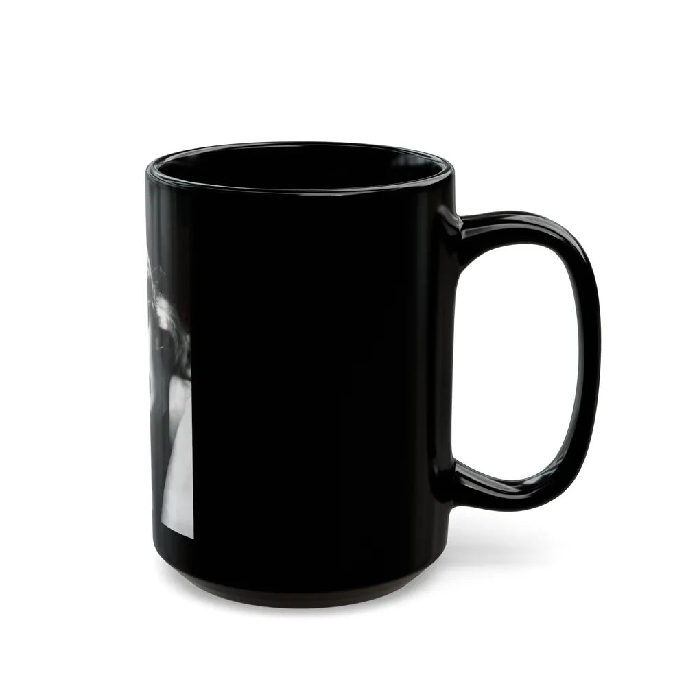 Peggy Cummins #24 (Vintage Female Icon) Black Coffee Mug-Go Mug Yourself