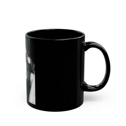 Peggy Cummins #24 (Vintage Female Icon) Black Coffee Mug-Go Mug Yourself