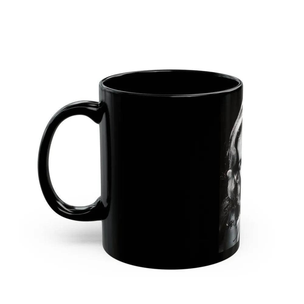 Peggy Cummins #24 (Vintage Female Icon) Black Coffee Mug-Go Mug Yourself