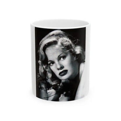 Peggy Cummins #24 (Vintage Female Icon) White Coffee Mug-11oz-Go Mug Yourself