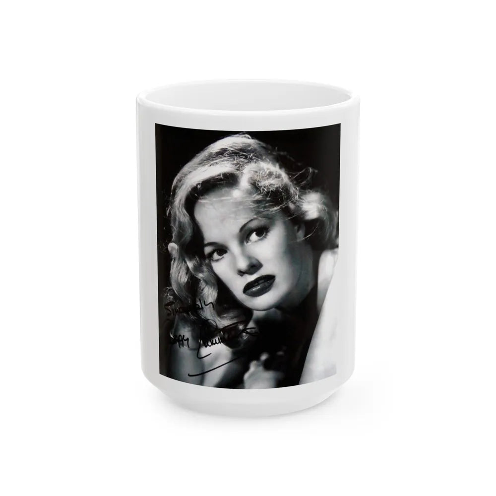 Peggy Cummins #24 (Vintage Female Icon) White Coffee Mug-15oz-Go Mug Yourself