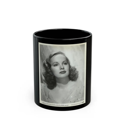 Peggy Cummins #30 (Vintage Female Icon) Black Coffee Mug-11oz-Go Mug Yourself