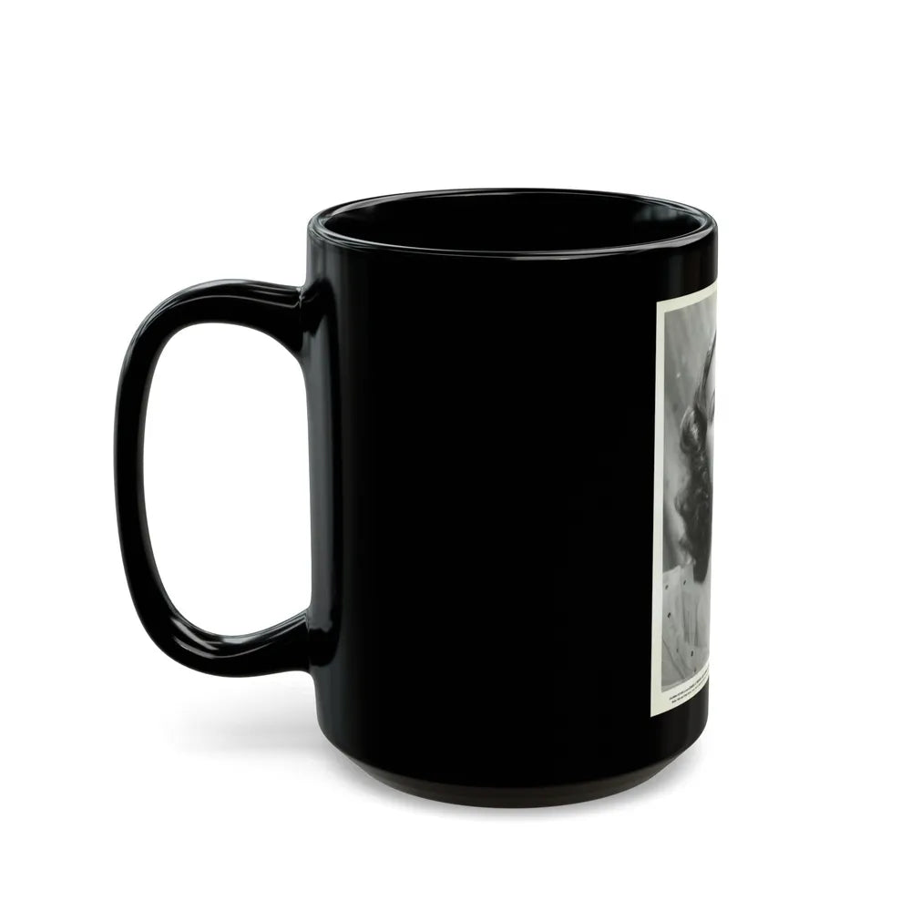 Peggy Cummins #30 (Vintage Female Icon) Black Coffee Mug-Go Mug Yourself