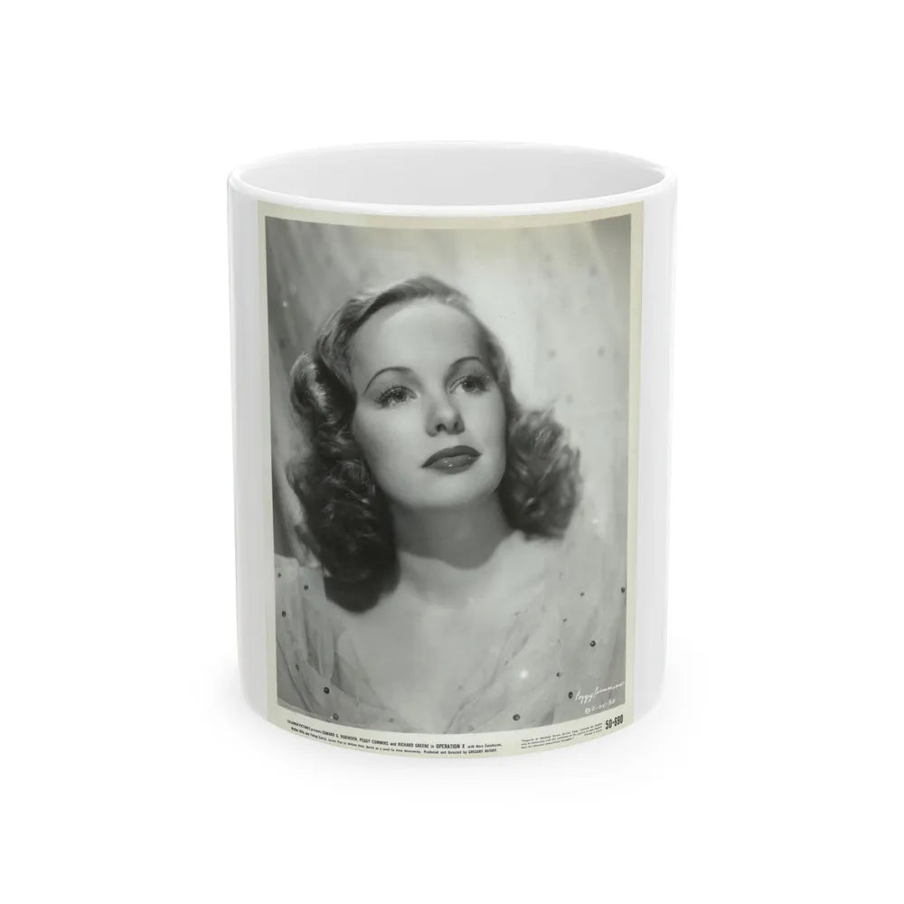 Peggy Cummins #30 (Vintage Female Icon) White Coffee Mug-11oz-Go Mug Yourself